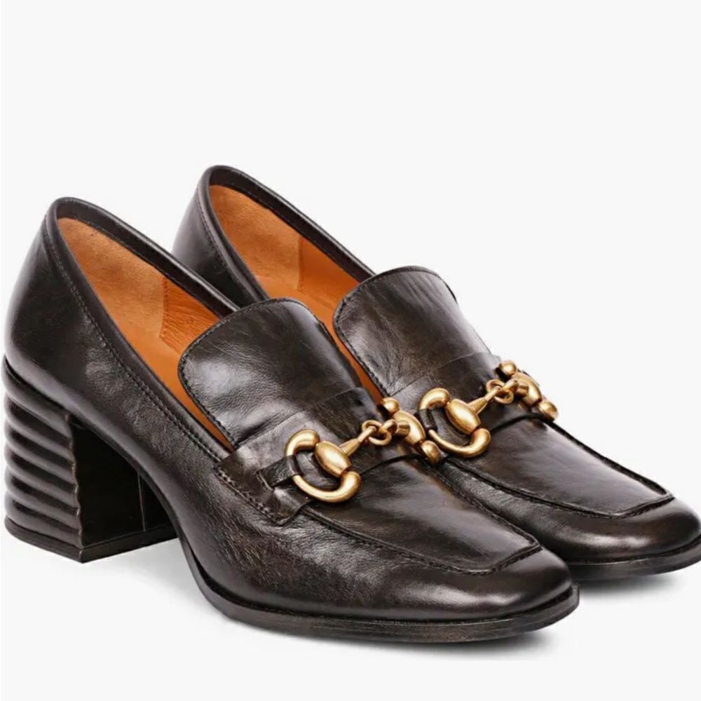 Saint G VERA BLACK LEATHER HANDCRAFTED SHOES/ size 39